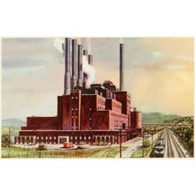 Train 273 At Phillips Power Station Pittsburgh & Lake Erie Postcard