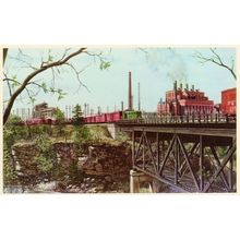 Kobuta Works Ohio River Branch Train Bridge Pittsburgh & Lake Erie Railroad Old
