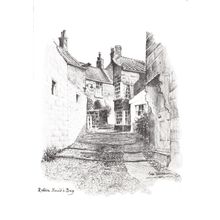 Art postcard Robin Hood’s Bay, North Yorkshire, by Colin Williamson. Unposted