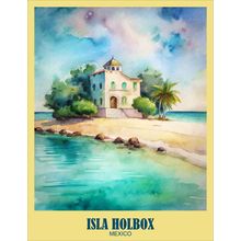 Isla Holbox Quintana Roo Mexico Turistic Poster 3 Wall Art Travel Decor Print