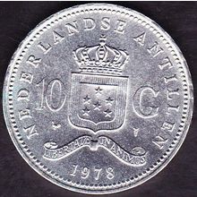 1978 Netherlands Antilles 10 Gulden Silver Coin
