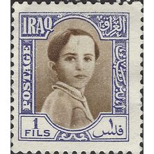 IRAQ, King Faisal II, blue 1942, 1fil