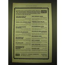 1924 George H. Doran Company Ad - Good books, distinguished writers