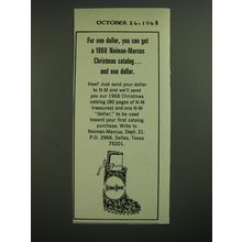 1968 Neiman-Marcus Store Ad - For one dollar, you can get a Christmas Catalog
