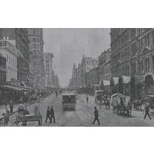 Elizabeth Street Melbourne Looking North Australia Old Postcard