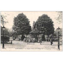 93 - Saint Denis - le square Thiers et la statue de Vercingétorix