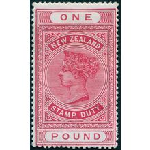 New Zealand 1913 £1 rose-carmine Perf 14½x14 Postal Fiscal SGF123 unused