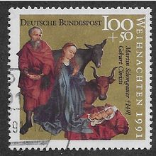 GER 1991 100pf +50 'CHRISTMAS' FINE USED (EBID60-269)