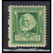 864 1c Henry Longfellow Fine MNH KA2489