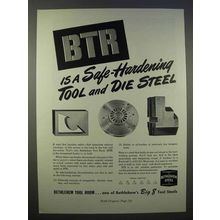 1946 Bethlehem Steel Ad - BTR Safe-Hardening Steel