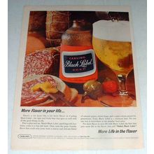 1965 Carling Black Label Beer Ad - More Flavor