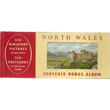 6 pictures & 6 detachable postcards in book form of NORTH WALES by Jarrold 1960s