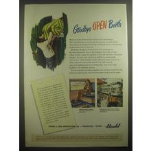 1945 Budd Budgette Sleeping Car Ad - Goodbye Open Berth