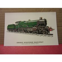 G.W.R., no 4073 STEAM ENGINE collector postcard RAILWAY LOCOMOTIVES no 20