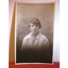 UNKNOWN girl, 1920 antique photograph postcard by S J Dannah of Nottingham =