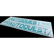 AUTOQUEST 400 Decal Sticker Graphics Elddis 23in Aqua Green Decal stickers