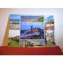 multiview, CROMER, NORFOLK. unused postcard.by J Salmon 2 29 10 13 =