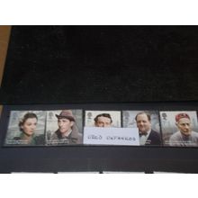 2013 5 GREAT BRITONS STAMPS USED UNFRANKED