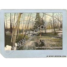 CT Meriden Postcard Scene Near Entrance To Hubbard Park ct_box3~1225