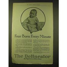 1918 The Delineator Magazine Ad - Four Born Every Minute