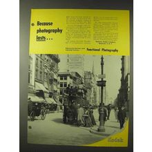 1948 Kodak Ad - Because Photography Lasts