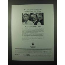2000 TIAA-CREF Retirement Ad - Tomorrow's Here