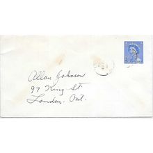 Canada #EN72 Elizabeth II Karsh Postal Envelope USED, rough gum, thick paper