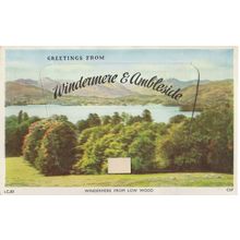 Windermere & Ambleside Mailing Novelty Old Postcard