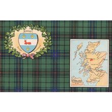 Badge Of Boxwood Arms Heraldry Shield Scottish Map Old Postcard