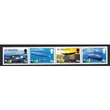 St. Helena WWF Sperm Whale Strip of 4v 2002 MNH SG#872-875 MI#852-855 Sc#813-816