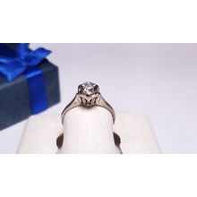 Antique 1930's .10ct Diamond Fancy top/sides 18Kt WG S-4.75 Engagement Ring22461