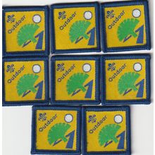 Scout Badges - 8 x Beaver Outdoor Challenge - 2000's - Black Backs (PFO)