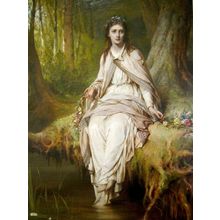 Thomas Francis Dicksee - Ophelia2 Poster Canvas Movie Film Print A0 A1 A2 A3 A4