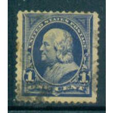Used 264 1c Benjamin Franklin Barely Clears M02912