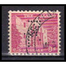 Used 1043 9c The Alamo Fine Perf Initials KA5800