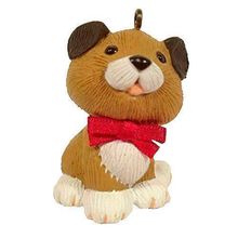 Hallmark HOLIDAY PUPPY Ornament Darling Dog Doggie for Christmas Tree Vintage 19