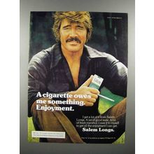 1976 Salem Longs Cigarette Ad - Owes Me Something