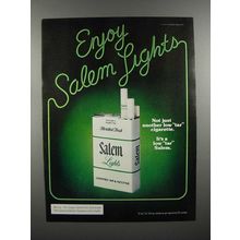 1976 Salem Lights Cigarette Ad - Enjoy