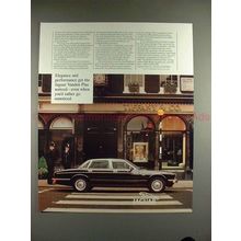 1989 Jaguar Vanden Plas Car Ad - Elegance & Performance