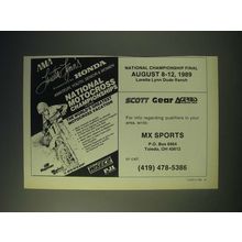 1989 Loretta Lynn's National Motocross Championships Ad