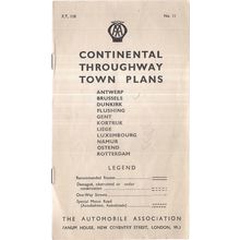 CONTINENTAL THROUGHWAY TOWN PLANS maps AA Automobile Association