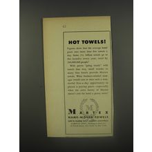 1956 Martex Towels Ad - Hot Towels