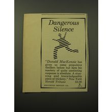 1960 Houghton Mifflin Book Advertisement - Dangerous Silence by Donald MacKenzie