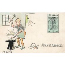 Hammersmith Horse Ironmonger West London Antique Comic Postcard