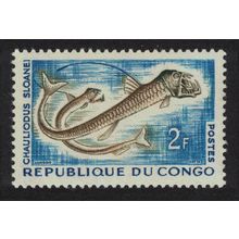 Congo Fish Sloan's Viperfish 'Hauliodus sloanei' 2f 1961 MNH SG#15