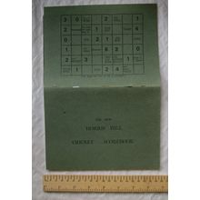 1995 The New Horris Hill Cricket Scorebook - England v. Australia