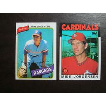 Two (2) Mike Jorgensen Baseball Cards - See Pictures and Description Below