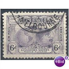 Australia 1931 SG123 6d Violet AIR MAIL SERVICE Fine Used .