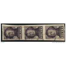 1947 Michel 470B - fine used (o) - strip of 3