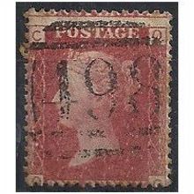 1858 SG43 1d Red Plate 99 Good/Fine Used Check Letters "OC".